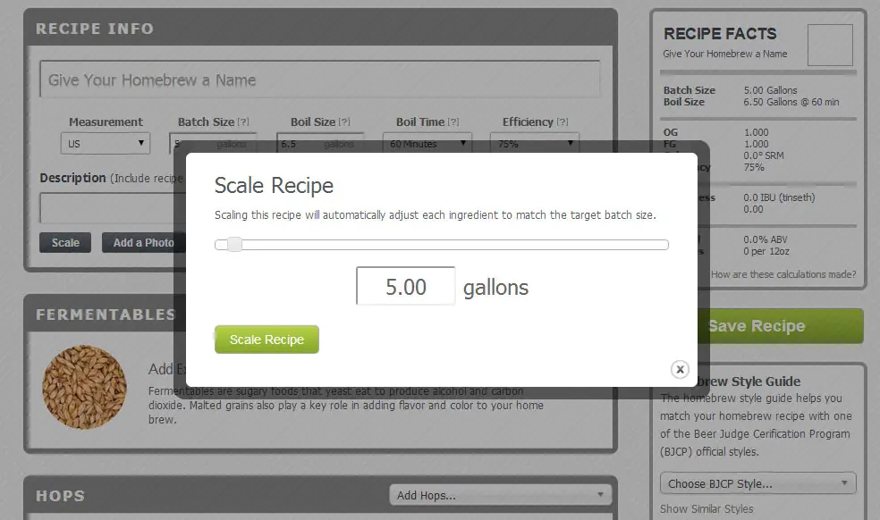 Scale Recipes